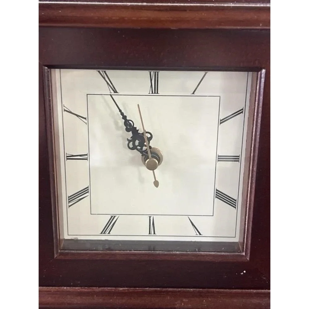Bombay‎ Clock 059 Picture Frame Wood Vintage Made In Taiwan Working